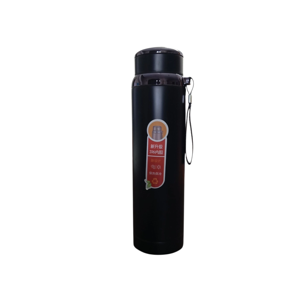 Stainless Steel Water Bottle – Black, 1000ml