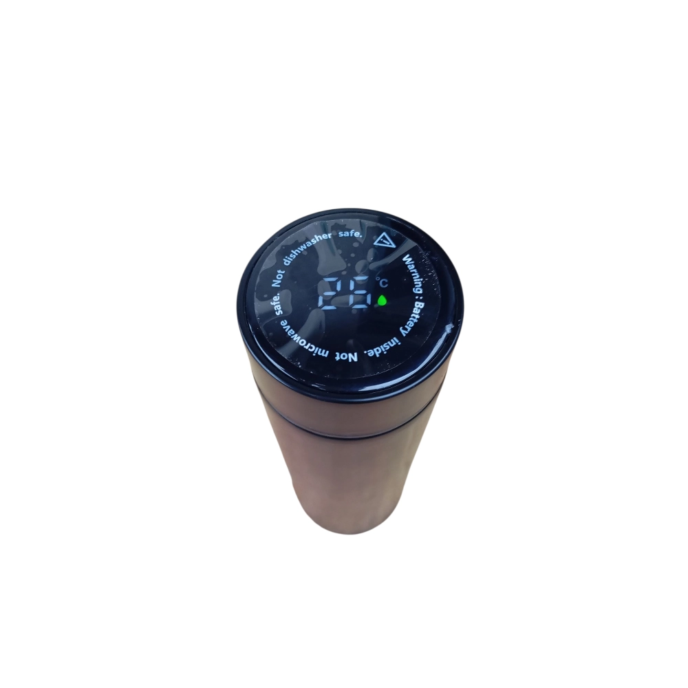 Temperature Display Water Bottle – Black, 500ml